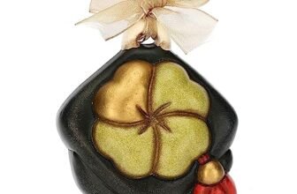 THUN – Miniformella con Cappello di Laurea in Ceramica Decorata a Mano, Ceramica con Nastro, 7.8×2.6×6 cm h