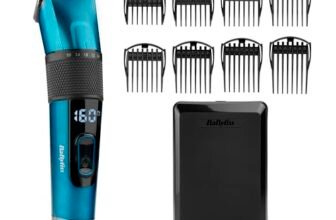 BaByliss Tagliacapelli Japanese Steel, batteria agli ioni di litio, autonomia 160min, Ricarica in 3h, Custodia inclusa, E990E