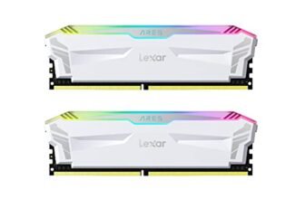 Lexar ARES RGB RAM DDR4 16GB Kit (2x8GB) 4000 MHz, DRAM 288-Pin U-DIMM PC Memoria, XMP 2.0 di alte Prestazioni per PC/Computer, CL18-22-22-42, PC4-32000, Bianco