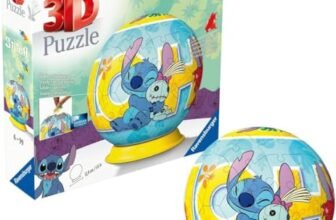 Ravensburger – Puzzle 3d Stitch Sferico | Puzzle 3d Bambini 6 Anni O Più | Regalo Stitch Bambina E Bambino 73 Pezzi | Giochi Bambini 6 Anni Sferico Da Disney