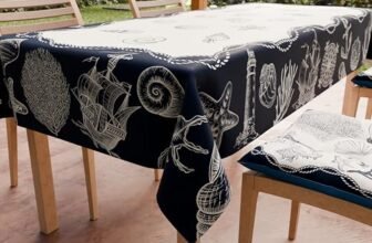 PETTI Artigiani Italiani – Tovaglia Antimacchia Rettangolare Copritavolo Cucina Disegno Marino 02 (140×300 cm) 100% Made in Italy