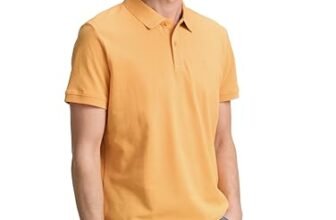 Tom Tailor Polo Basic piqué da Uomo 1031006, 37103 – Peachy Orange, M