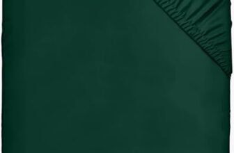 Utopia Bedding Lenzuolo con Angoli Una Piazza e Mezza Francese – 140x200cm – Emeraldo – Microfibra di Poliestere Spazzolato – Lenzuolo sotto con Angoli Elasticizzato