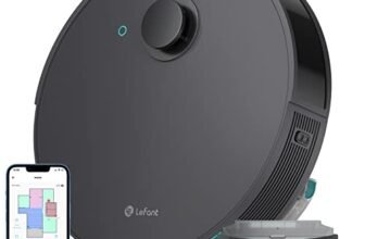 Lefant N3 Robot Aspirapolvere Lavapavimenti con Mappatura,Sensore Laser d-ToF,Barriere Virtuali,10000pa,200min,Pulizia Dell’area Selezionata,Aspirapolvere Robot Collegato da Alexa/APP, Grigio