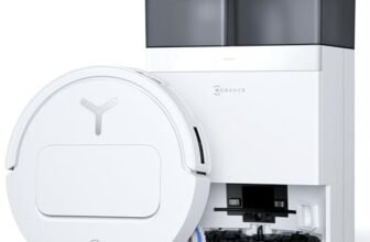 ECOVACS DEEBOT T50 PRO OMNI Gen2 Robot Aspirapolvere Lavapavimenti, (Migliorato da T30 PRO), 21000 Pa, Spazzola Laterale Estensibile e Lavapavimenti, Aggiunta Automatica Soluzione Detergente