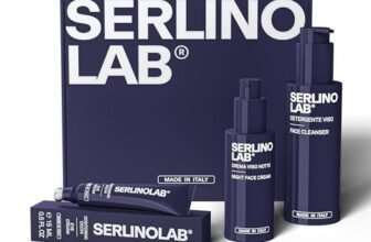 SERLINO LAB Kit Skincare: Crema Viso Notte Anti-Età + Contorno Occhi Anti-Borse + Detergente Viso Uomo – Idratazione, Anti-Rughe, Pulizia Profonda