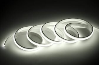 pcning Luci LED COB Striscia 3 Metri Adesiva 6000K Bianco Freddo Alta Luminosita IP67 Impermeabile senza Trasformatore (Bianco Freddo, 3M)