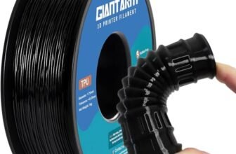 TPU Filamento per stampante 3D, Filamento TPU GIANTARM 1,75 mm, precisione dimensionale +/- 0,02 mm,1 kg, Nero