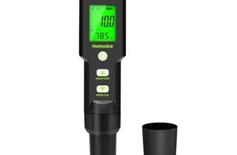 Homcoice Misuratore pH 5 IN 1 Salinità TDS EC Temperatura, Tester pH Acqua IP67 impermeabile 0,01 Tester Qualità Acqua ad alta precisione con funzione ATC