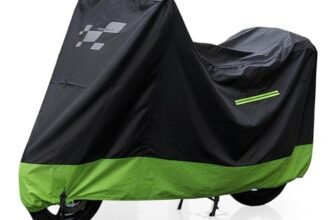 PERLETTI Telo Coprimoto Resistente all’Acqua da Interno – Copertura Moto Universale Tessuto Leggero Inserti Catarifrangenti – Protezione Raggi UV Umidità Fibbia Antivento con Custodia (215x95x110cm)