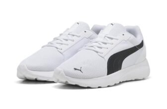 Puma Softride Cosmic Lt Basket Unisex, Puma Bianco Puma Black, 42 EU