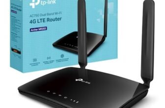 TP-Link Archer MR202 Router WiFi con SIM, Router 4G LTE WiFi Dual-Band AC750Mbps, 3 Porte LAN e 1 LAN/WAN, Plug & Play, 2 Antenne LTE Smontabili, QoS, Onemesh