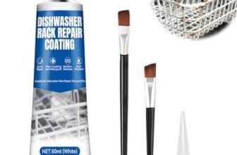 Miioto Antiruggine Gomma Liquida Impermeabilizzante, Riparazione del Cestello Della Lavastoviglie, Silicone Liquido, Resistente Alle Alte Temperature, per Lavastoviglie Universale, 50ml(Bianco)