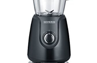 SEVERIN SM 3707 Frullatore con capacità 1,5 L e contenitore in tritan, Frullatore elettrico con 2 velocità e funzione Pulse, Frullatore da cucina con lame in acciaio, 600W, nero