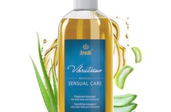 Vibratissimo “Sensual Care” 250 ml, olio da massaggio, olio per il corpo con aloe vera