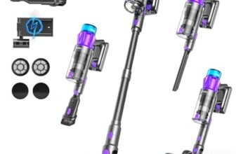 Redkey P9 Pro Aspirapolvere Senza Fili 68KPa/650W/80Min, Scopa Elettrica Senza Fili Potente Verticale con Antigroviglio, Display LED, Aspirapolvere per Animali/Pavimenti/Tappeti/Auto/Capelli