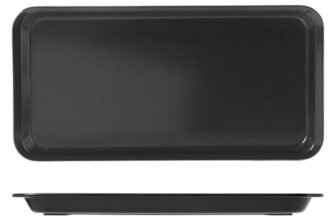 H&H, Vassoio Rettangolare in Melamina Nera 40×20 cm – Elegante e Resistente per Servire Antipasti, Finger Food, Sushi – Ideale per Casa, Bar, Gastronomie, Catering e Settore Ho.Re.Ca.