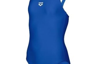 ARENA Dynamo Junior R Costume Intero Bambina, Costumi da Bagno Sportivi in Tessuto Maxfit Eco Resistente al Cloro e al Sale con Protezione UV UPF 50+