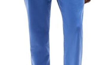 Tommy Hilfiger Uomo Pantaloni Chino Core Harlem Essential Twill Relaxed Fit, Blu (Angora Blue), 34W/30L