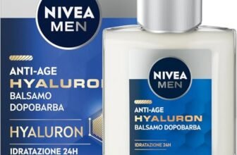 NIVEA MEN Anti-Age Hyaluron Balsamo Dopobarba Uomo 100 ml, Dopobarba uomo con acido ialuronico, Balsamo barba idratante, rivitalizzante e lenitivo per pelli mature