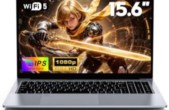 NAIKLULU 15,6 Pollici Pc Portatile Gaming 2026, Processore R7 6800H (3,2 a 4,7 GHz), 32GB RAM 1TB SSD Computer Portatile Gamer Laptop, Tastiera Completa Retroilluminata, Batteria 57.97Wh