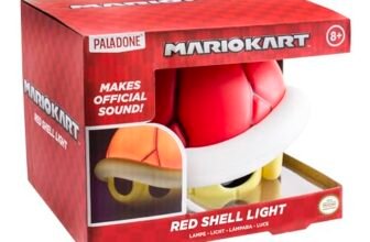 Paladone Luce Guscio Rosso Super Mario – Lampada con Suono Ufficiale Nintendo, Decorazione Gaming