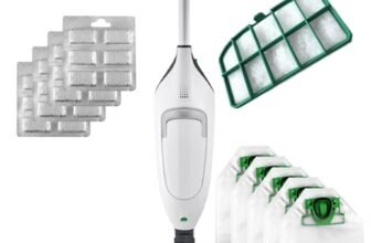 GREENELF Scopa Elettrica Folletto VK220s Nuovo, Potente – Completa di 5 Anni di Accessori Compatibili inclusi | Iconico Kobold Folletto Aspirapolvere con Filo, Facile da Usare | Garanzia di 24 Mesi