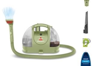 BISSELL Little Green, Lavatappeti, Lavatappezzeria per Macchie Quotidiane e Sporco, Lava Tappezzeria per Tappeti, Auto, Pulisci Divani, Moquette, Materassi e Altro, Potente Motore da 340W, 4098N