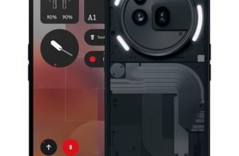 Nothing Phone (3a) Pro 256 GB – Smartphone 5G Android Libre Con eSim, 12 GB RAM, Cámara periscópica OIS de 50MP, Ultra Zoom 60x, Carga rápida a 50W y Pantalla AMOLED FHD+ 120 Hz de 6,77″ – Negro