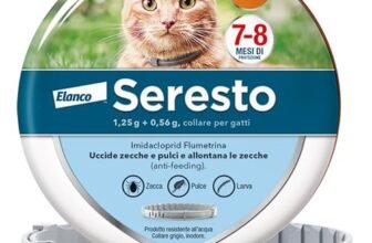 Seresto collare antiparassitario per gatti. Elimina pulci e zecche, fino a 8 mesi di protezione, Il pacchetto può variare