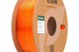 eSUN PETG filamento 1,75 mm, filamento PETG Basic ad alta tenacità, bobina da 1 kg (2,2 libbre) per stampanti 3D, Arancione