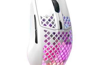 SteelSeries Aerox 3 Wireless – Mouse Gaming – RGB traforato – Design ultraleggero e resistente all’acqua – Sensore ottico TrueMove Air da 18K DPI – Snow