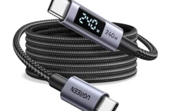 UGREEN Cavo USB C PD 3.1 240W, Cable Type C Ricarica Rapida con Display a LED, Compatibile con Macbook, iPad Air, Dell, Thinkpad, iPhone 17 Pro Max Air/16/15 Plus Pro Max, Galaxy S25 Ultra, ecc. 2M