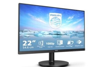 Philips Monitor 221v8 22 pollici 1920×1080, FHD, 75Hz, VA Panel, 4ms GtG, (HDMI1) Adaptive Sync, Nero