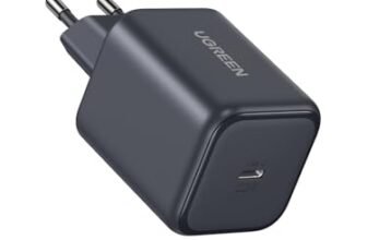 UGREEN Zapix Caricatore USB C 45W GaN con Super Fast Charging 2.0, PD 3.0 PPS, Compatibile con Galaxy S25+/S24 serie, Ultra serie, iPhone 17 Pro Max Air/16/15/14; MacBook Air, Pixel ecc, Senza Cavo