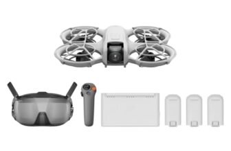 DJI Neo Combo Motion Fly More, mini drone con fotocamera UHD 4K per adulti, 135g drone che vola da solo e ti segue, decollo dalla mano, tracciamento del soggetto, con RC Motion 3 e 3 batterie