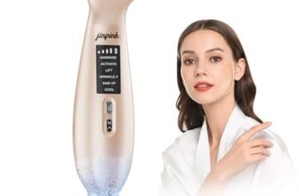 Massaggiatore Viso Elettrico Antirughe Lifting: Massaggio Face Lifting con Freddo 5℃ & Trattamento Caldo 45℃ – Dispositivo di Bellezza 6 Modi 7 Colori LED – Face Massager EMS Gua Sha per Collo e Viso