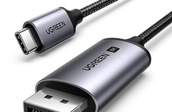 UGREEN Cavo USB C a DisplayPort 1.4 8K 60Hz 30Hz 4K 240Hz 144Hz HDR VRR Thunderbolt 4 3 DP1.4 Compatibile con iPhone 17 Pro Max Air Mac mini M4/M4 Pro MacBook M4 Pro Max iPad Pro Air Galaxy S24(1M)