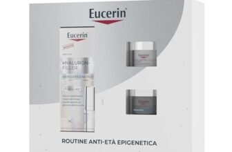 Eucerin Skincare Kit Routine Anti-Età Epigenetica, Cofanetto regalo donna beauty antirughe con Hyaluron-Filler Siero Viso Epigenetic Serum 30 ml, Mini Crema Giorno SPF30 20 ml e Mini Crema Notte 20 ml