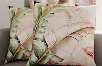 PETTI Artigiani Italiani – Coppia di Federe Cuscino 45×45 cm in Microfibra, Cuscini Arredo Camera da Letto, Divano, Salotto, Set 2 Fodere Copricuscino, Federa Floreale 191, 100% Made in Italy