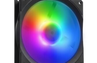 Ventola per radiatore Cooler Master Mobius 140P ARGB – Design con lama ad anello (PWM), sistema cuscinetti dinamici ad anello (max. 76,5 CFM, 2,3 mmH2O, 30 dBA), telaio Air-Focus smussato RGB Gen 2