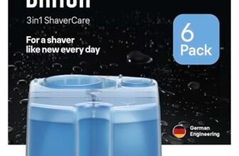 Braun ShaverCare 3In1 CCR6 Cartucce Di Ricarica ORIGINALI Per Stazione SmartCare, Pulisce Igienizzando Il Rasoio Elettrico Barba 10 Volte Meglio Dell’Acqua, Al Profumo Di Limone, Confezione Da 6