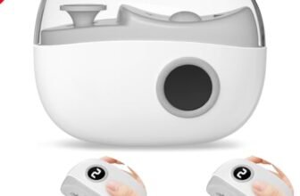 Tagliaunghie Elettrico, 2026 Aggiornato Tagliaunghie Elettrico Automatico 3 In 1, Regolazione a tre Velocità, Con Luce LED, Basso Rumore, Adatto per Bambini, Adulti, Anziano – Grigio