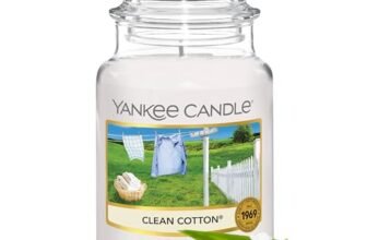Yankee Candle Candela profumata in giara grande | Clean Cotton | Durata Fino a 150 Ore | Regali per donne