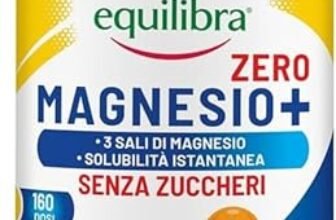 Equilibra, Magnesio Zero Zuccheri, Maxi Formato 400g in Polvere, Magnesio Bisglicinato, Pidolato, Carbonato, per Affaticamento, Funzione Muscolare, Solubile in acqua fredda, Vegan, Sapore Agrumato