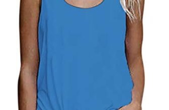 Maglietta da donna senza maniche, estiva, vestibilità larga, 786 blu, XL