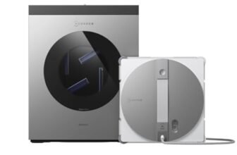 ECOVACS WINBOT W3 OMNI Robot Lavavetri con Stazione Multifunzione, Lavaggio Automatico del Panno, Pulizia Intelligente fino al Bordo, Nebulizzazione a Triplo Ugello, Controllo tramite App