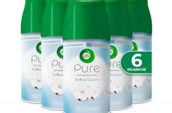 Airwick Freshmatic Ricariche Pure Soffice Cotone, Profumatore per Ambiente, 250 ml, Confezione da 6