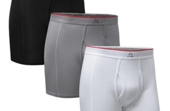 DANISH ENDURANCE Boxer Uomo in bambù Ultra Morbido, Mutande Boxer Bamboo Comodi, Traspiranti, con o Senza Patta Frontale, 3 Paia