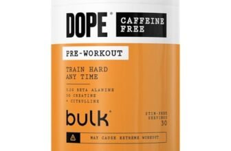 Dope Polvere Pre-Workout Senza Caffeina | Blue Raspberry | 510g | 30 Porzioni | Senza Stimolanti | 3,2g Beta Alanina | 3g Creatina | Miscela Citrullina AAKG | Vitamina B6 | Supporta Potenza